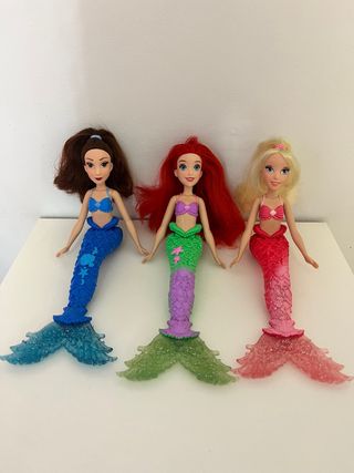 Lote 3 Muñecas Sirenas Disney Ariel Hermanas
