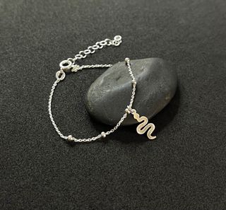 Pulsera Plata 925 con Colgante Serpiente