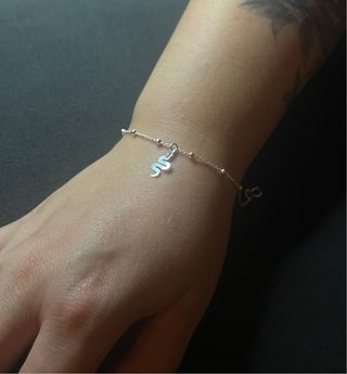 Pulsera Plata 925 con Colgante Serpiente