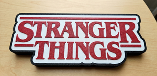 Logo Stranger Things 3D Relieve Textura