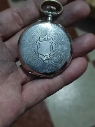 Reloj Bolsillo Plata Antiguo 47mm