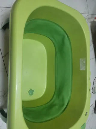 Bañera bebé plegable verde
