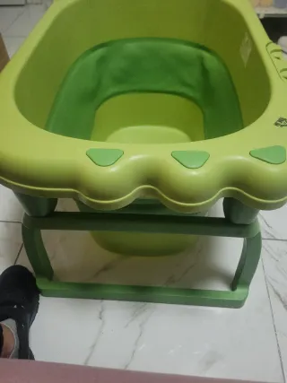 Bañera bebé plegable verde