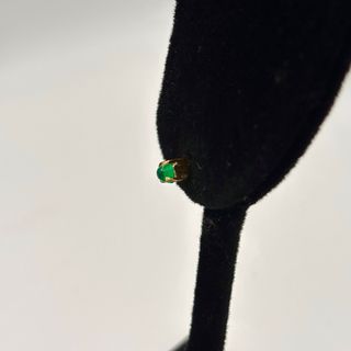Pendientes Oro 18kt con gema verde