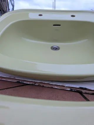 Lavabo vintage verde lima cerámica