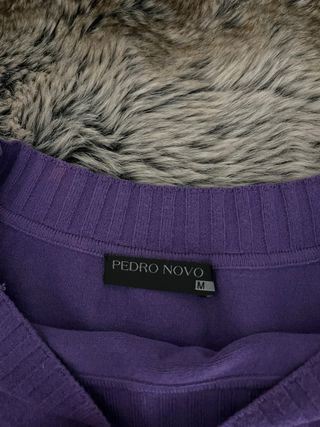 Jersey Pedro Novo Morado Talla M Manga Abullonada