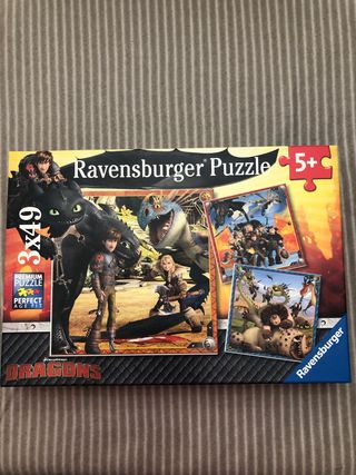 Puzzle Ravensburger 3x49 Dragones