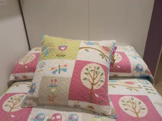 Edredón juvenil patchwork infantil + funda cojin