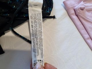 T XS Minifalda negra flores azul