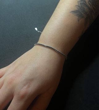 Pulsera Plata 925 Circonitas Negras