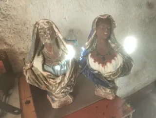 Bustos terracota príncipe y princesa