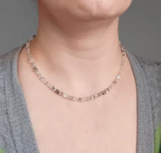 Collar de diamantes herkimer