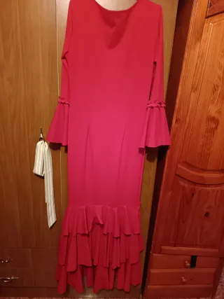 Traje de flamenca rosa/rojo