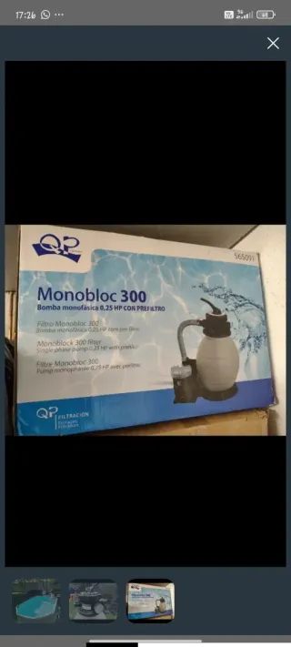 Piscina y depuradora