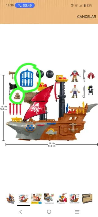 Barco Pirata Tiburón Fisher Price.