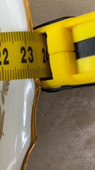 Ensaladera porcelana francesa filo dorado carruaj