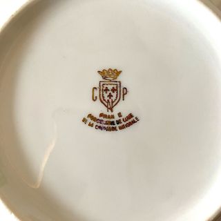 Ensaladera porcelana francesa filo dorado carruaj