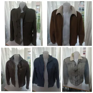 Lote de chaquetas talla M (Levis, Zara, etc.).