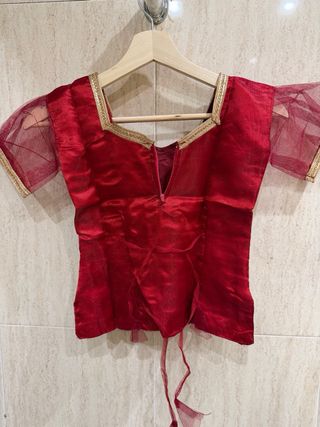 Vestido India Tradicional Rojo y Dorado