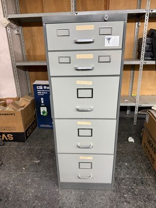 Archivador metálico de pie 5 cajones