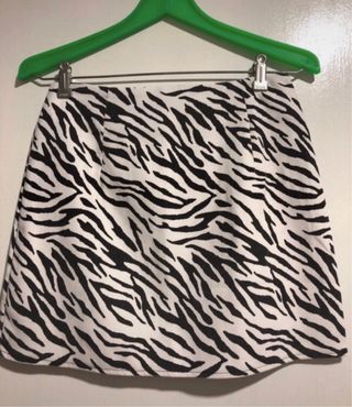 Falda mini estampado cebra Talla S