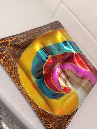 Bandeja Mallorca Vidro 20cm Nova