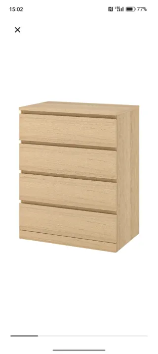 REBAJADO PACK DE 2 Cómodas Malm 4 cajones Ikea