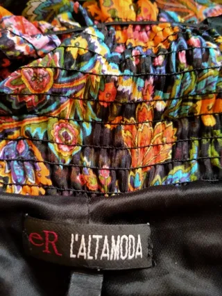 Vestido largo estampado multicolor