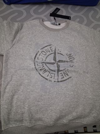 Sudadera Stone Island Gris Talla M