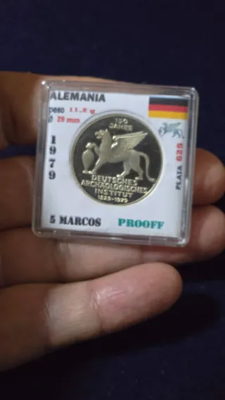 Alemania 5 Marcos 1979 Plata Proof, tirada limitad