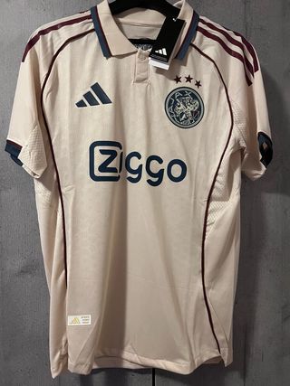 Camiseta Ajax Adidas Beige Talla M