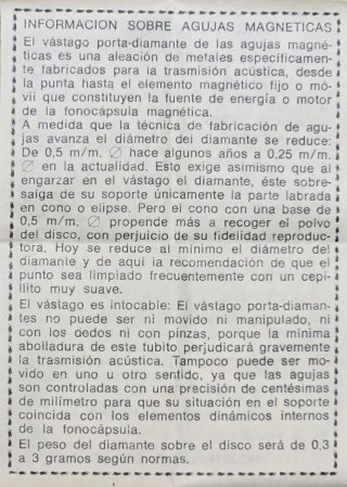 Capsula y Aguja Tocadiscos Nueva