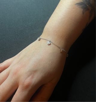 Pulsera Plata 925 Corazones Circonitas