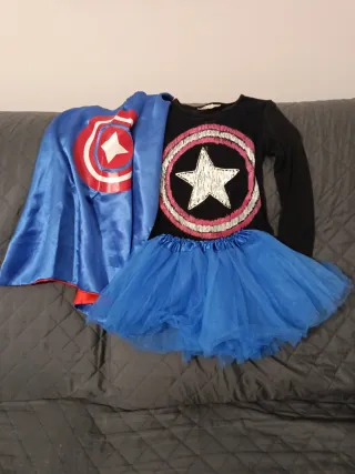 Disfraz Capitana América Niña