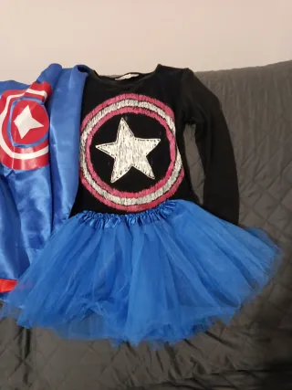 Disfraz Capitana América Niña