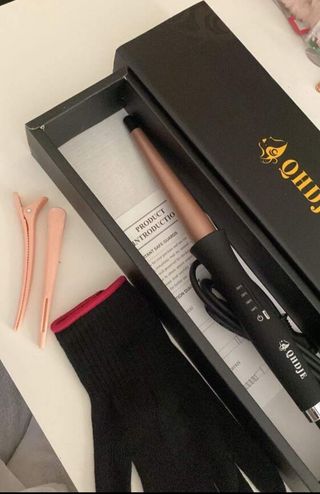 Varita Rizadora QHDJE Profesional Negra/Rosa