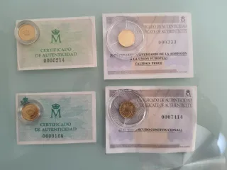 4 Monedas Oro 24k Certificado Autenticidad