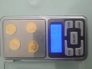 4 Monedas Oro 24k Certificado Autenticidad