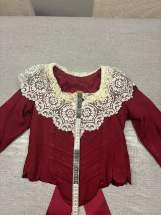 Corpiño Fallera Rojo Talla 10-12 Años