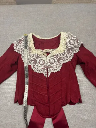 Corpiño Fallera Rojo Talla 10-12 Años