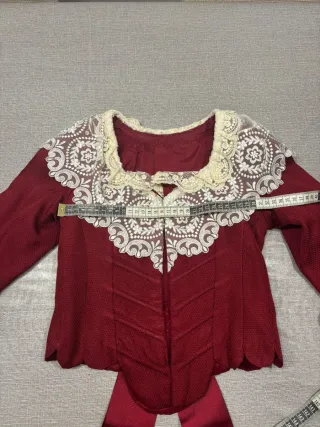 Corpiño Fallera Rojo Talla 10-12 Años