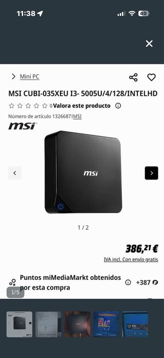 Mini PC MSI CUBI 2