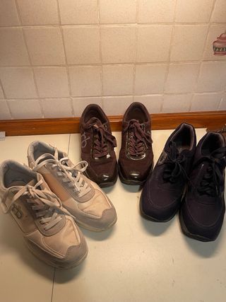 Scarpe donna beige e marroni e blu mis 39.5