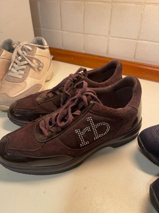 Scarpe donna beige e marroni e blu mis 39.5