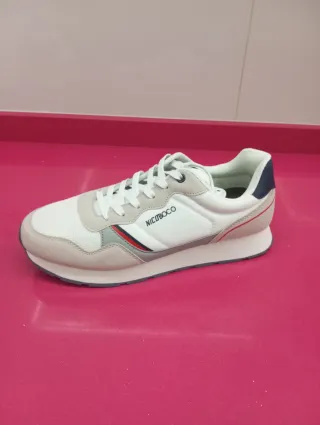 Zapatillas Nicoboco Hombre Gris y Blanco