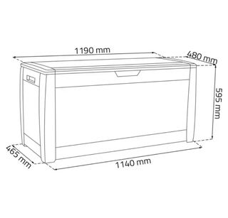 ¡S. OFERTA HOY! Baul exterior de jardin 310L Nuevo