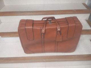 Maleta de viaje de cuero grande