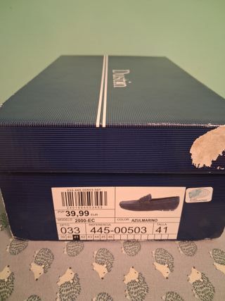 Mocasines Dustin Azul marino. Número 41