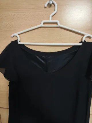 Vestido negro gasa