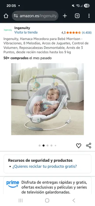 Mecedora Ingenuity Morrison Vibración